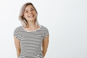 person smiling with braces